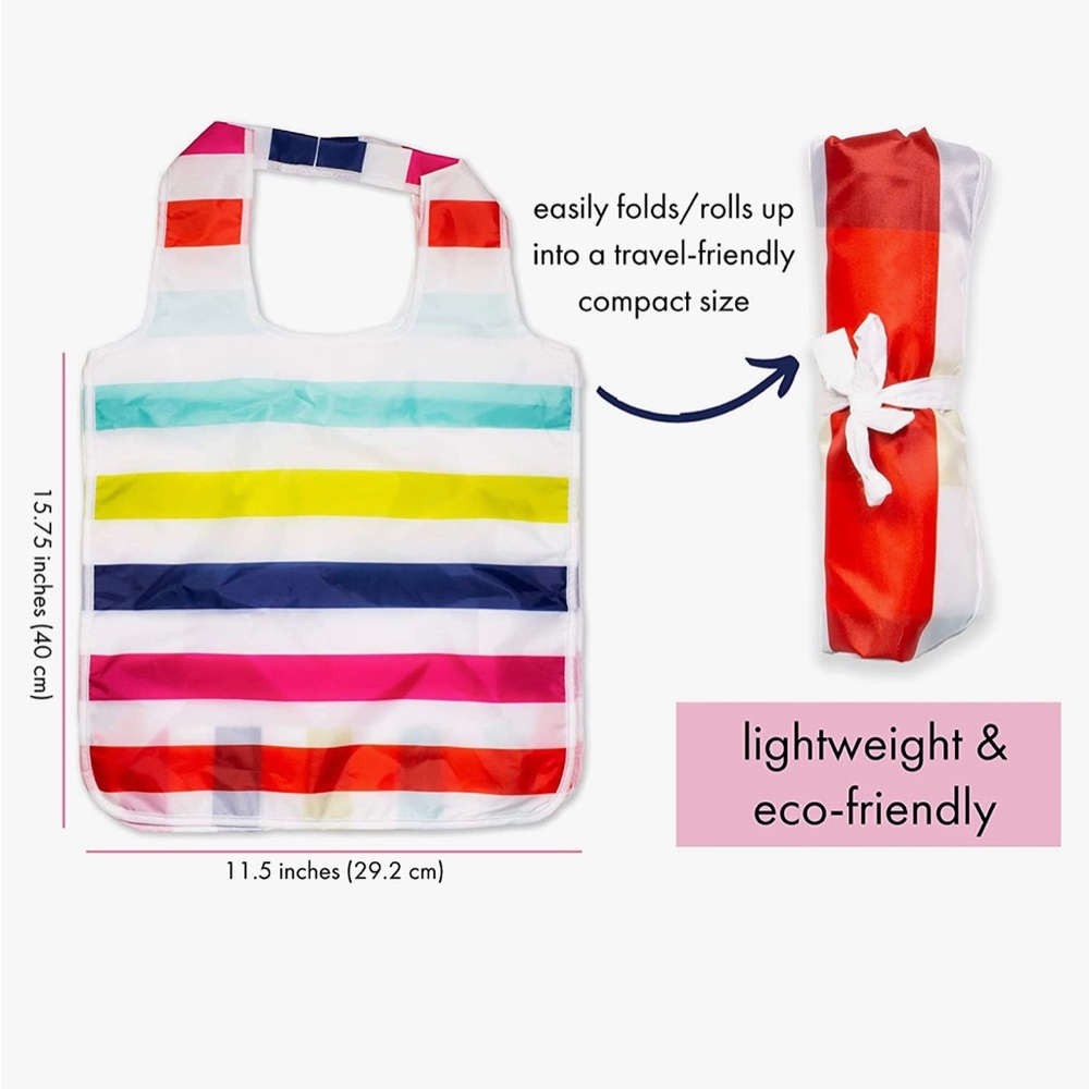 CANDY STRIPE COLLECTION SHOPPING TOTE